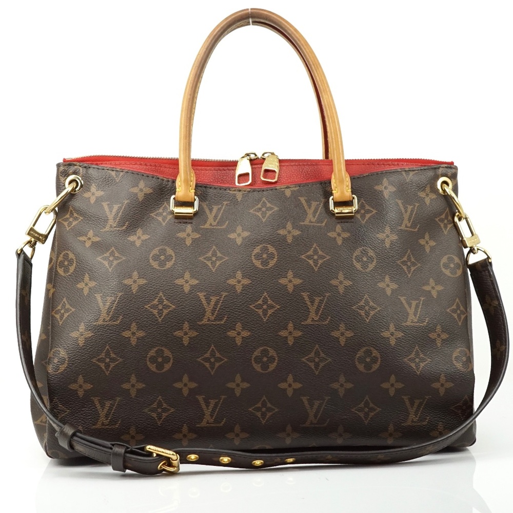 Auth Louis Vuitton Pallas Brown Canvas #2583L92
